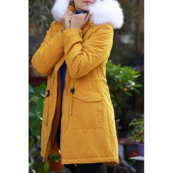 Kurtka damska BONETA YELLOW. Żółte kurtki damskie Kurtka damska BONETA YELLOW, na zimę, s, bez wzorów, długie. W wyprzedaży za 209,00 zł.