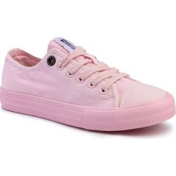 Tenisówki BIG STAR - DD274443 Pink. Różowe półbuty damskie BIG STAR, bez wzorów, z gumy, bez zapięcia. Za 109,00 zł.