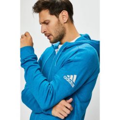 Adidas Performance - Bluza. Niebieskie bluzy męskie marki adidas Performance, s, z bawełny, z kapturem. Za 299,90 zł.