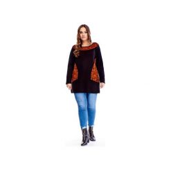 Wełniany sweter z kolorowymi wstawkami. Czarne swetry damskie Bird, xl, bez wzorów, z wełny, bez rękawów, bez kaptura. Za 238,00 zł.
