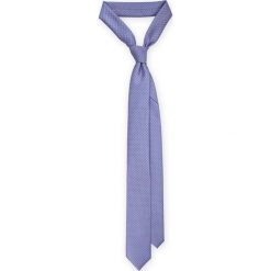 Krawat Błękitny Wzór Geometryczny. Niebieskie krawaty męskie LANCERTO, w geometryczne wzory, z mikrofibry, eleganckie. Za 79,90 zł.
