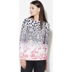 Wzorzysta Bluza Wkładana przez Głowę. Brązowe bluzki damskie Molly.pl, s, bez wzorów, z dzianiny, klasyczne, z klasycznym kołnierzykiem, z długim rękawem. Za 119,90 zł.