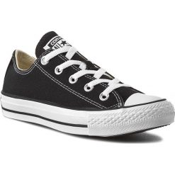 Trampki CONVERSE - All Star Ox M9166C Black. Czarne półbuty damskie Converse, bez wzorów, z jeansu, bez zapięcia. W wyprzedaży za 219,00 zł.