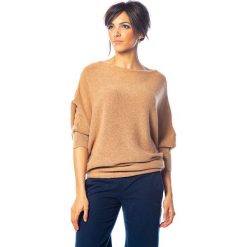Sweter "Dakota" w kolorze karmelowym. Pomarańczowe swetry damskie So Cachemire, l, bez wzorów, z kaszmiru, bez rękawów, bez kaptura. W wyprzedaży za 175,95 zł.