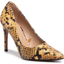 Szpilki WOJAS - 35024-58 Żółty/Czarny. Żółte półbuty damskie Wojas, bez wzorów, ze skóry, eleganckie, bez obcasa, na obcasie, bez zapięcia. Za 329,00 zł.