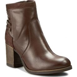 Botki ANN MEX - 7653 12BS+12D Brąz. Czarne botki damskie na obcasie marki Ann Mex, ze skóry. W wyprzedaży za 259,00 zł.