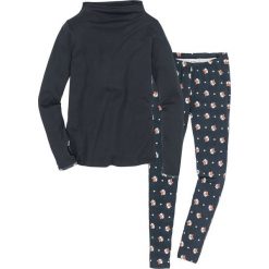 Piżama z legginsami bonprix nocny niebieski z nadrukiem. Niebieskie piżamy damskie bonprix, z nadrukiem, bez rękawów. Za 69,99 zł.