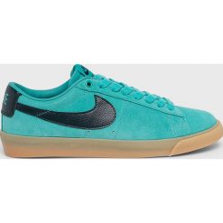 Nike - Buty SB Zoom Blazer Low. Zielone buty sportowe męskie Nike, ze skóry, na sznurówki. W wyprzedaży za 259,90 zł.