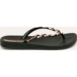 Ipanema - Japonki. Czarne klapki damskie Ipanema, bez wzorów, z gumy, bez obcasa, na obcasie. W wyprzedaży za 59,90 zł.