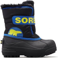 Sorel chłopięce śniegowce SNOW COMMANDER, 30, czarne/niebieskie. Niebieskie buty chłopięce zimowe Sorel, bez zapięcia. Za 269,00 zł.