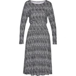Sukienka bonprix biały z nadrukiem. Białe sukienki damskie bonprix, z nadrukiem, z dżerseju, bez kołnierzyka, z długim rękawem, długie, maxi. Za 109,99 zł.