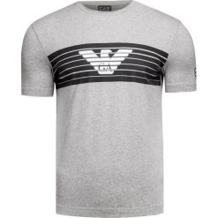 T-shirt EA7 EMPORIO ARMANI Szary. Szare t-shirty męskie marki EA7 Emporio Armani, z dżerseju, z klasycznym kołnierzykiem. Za 186,00 zł.