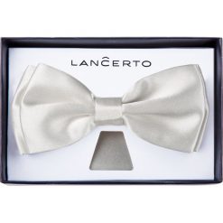 Mucha Biała. Białe muszki męskie LANCERTO, z dzianiny, eleganckie. Za 79,90 zł.