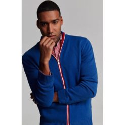 Sweter rozpinany ze stójką. Niebieskie swetry męskie Top Secret, na lato, xl, bez wzorów. W wyprzedaży za 34,99 zł.