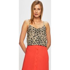 Answear - Top. Brązowe bluzki damskie ANSWEAR, s, bez wzorów, z poliesteru, bez kołnierzyka. W wyprzedaży za 29,90 zł.