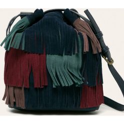 Pepe Jeans - Torebka. Niebieskie torby damskie na zakupy Pepe Jeans, w paski, z bawełny, na ramię, z aplikacjami. W wyprzedaży za 249,90 zł.