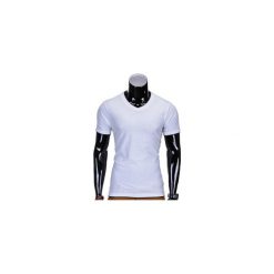 T-shirty męskie: T-SHIRT MĘSKI BEZ NADRUKU S678 – BIAŁY
