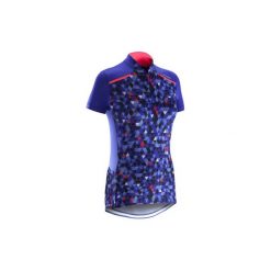 Koszulka na rower 500 FACET. Niebieskie koszulki sportowe męskie marki B'TWIN, xl. Za 69,99 zł.