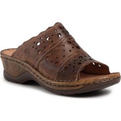 Klapki JOSEF SEIBEL - Catalonia 43 56543 95 320 Brandy. Pomarańczowe klapki damskie Josef Seibel, bez wzorów, ze skóry, bez obcasa, na obcasie. Za 279,00 zł.