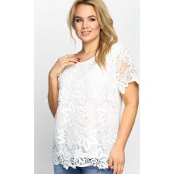 Biała Bluzka Bell-Flower. Białe bluzki damskie marki Born2be, xxl. Za 49,99 zł.