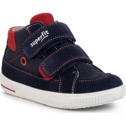 Sneakersy SUPERFIT - 0-606350-8000 S Blau/Blau. Niebieskie trampki chłopięce Superfit, bez wzorów, z weluru, bez zapięcia. Za 229,00 zł.