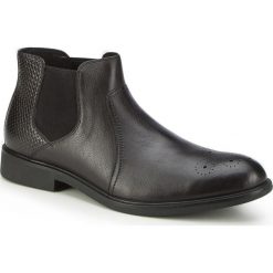 Buty męskie. Pomarańczowe sztyblety męskie Wittchen, na jesień, ze skóry, bez zapięcia. W wyprzedaży za 369,90 zł.