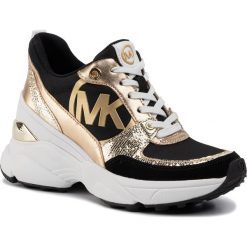Sneakersy MICHAEL MICHAEL KORS - Mickey Trainer 43F9MKFP1D Blk/Pelagold. Żółte półbuty damskie MICHAEL Michael Kors, z zamszu. Za 839,00 zł.