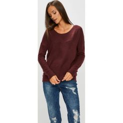 Review - Sweter. Brązowe swetry klasyczne damskie marki Review, s, z elastanu, z okrągłym kołnierzem. W wyprzedaży za 79,90 zł.