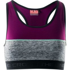 Biustonosze sportowe: IQ Biustonosz Reia WMNS Dark Purple/Grey Melange/Biscay Green r. S