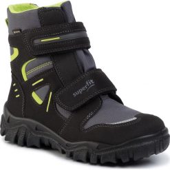 Śniegowce SUPERFIT - GORE-TEX 8-09080-03 Schwarz/Grün. Czarne śniegowce chłopięce Superfit, bez zapięcia, gore-tex. W wyprzedaży za 279,00 zł.