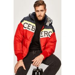 Iceberg - Kurtka puchowa. Czerwone płaszcze męskie Iceberg, bez wzorów, z wełny, krótkie, z kapturem. W wyprzedaży za 1549,00 zł.
