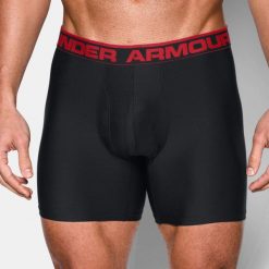 Bokserki męskie: Under Armour Bokserki męskie O Series 6″ BoxerJock 2pack czarno-czerwone r. XL (1282508 001)