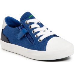 Trampki GEOX - J Gisli B. C J025CC 01054 C0735 S Royal/Navy. Niebieskie półbuty dziewczęce Geox, bez wzorów, z gumy, na sznurówki. Za 199,00 zł.