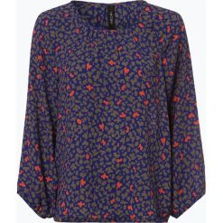 Marc Cain Collections - Bluzka damska, niebieski. Niebieskie bluzki damskie Marc Cain Collections, bez wzorów, z tkaniny, bez kołnierzyka, bez rękawów. Za 549,95 zł.