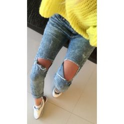 PHILIP SPODNIE JEANS SLIM FIT MEGA DZIURY S. Spodnie damskie LIGARI, s, z elastanu. Za 99,00 zł.