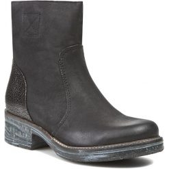 Botki GINO ROSSI - Nuvola DBG037-F41-VHTH-9999-F Czarny 99. Czarne buty zimowe damskie marki Gino Rossi, z polaru, na obcasie. W wyprzedaży za 259,00 zł.
