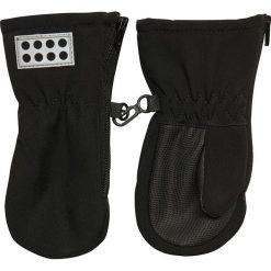 Rękawiczki softshellowe w kolorze czarnym. Czarne szaliki i rękawiczki niemowlęce Legowear, bez wzorów. W wyprzedaży za 59,95 zł.