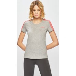 Adidas Performance - Top. Szare topy damskie adidas Performance, s, z nadrukiem, z bawełny, z okrągłym kołnierzem. W wyprzedaży za 79,90 zł.