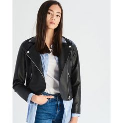 Kurtka biker - Srebrny. Szare kurtki damskie marki Sinsay, s, bez wzorów, bez kaptura. Za 79,99 zł.