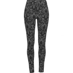 Legginsy z nadrukiem z efektem "used" bonprix czarno-dymny szary. Czarne legginsy damskie bonprix, z nadrukiem. Za 74,99 zł.