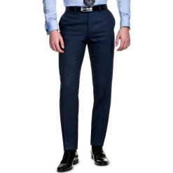 Spodnie LEONARDO SMGS000100. Niebieskie spodnie męskie Giacomo Conti, s, bez wzorów, eleganckie. Za 199,00 zł.