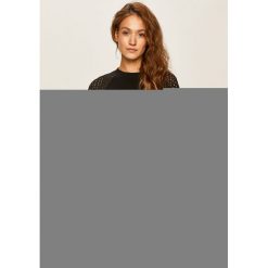 Karl Lagerfeld - Bluza. Czarne bluzy damskie KARL LAGERFELD, m, bez wzorów, z bawełny, bez rękawów, bez kaptura. Za 919,90 zł.