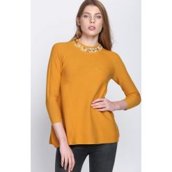 Żółty Sweter Shake Up. Żółte golfy damskie marki Mohito, l, z dzianiny. Za 89,99 zł.
