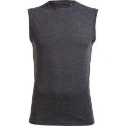 Koszulka bez rękawów męska TSM600 - ciemny szary melanż - Outhorn. Szare t-shirty męskie Outhorn, na lato, m, bez wzorów, z bawełny, bez kołnierzyka. W wyprzedaży za 19,99 zł.