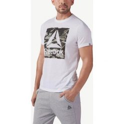 Reebok Koszulka Biały. Białe podkoszulki męskie Reebok, xxl, z nadrukiem, z poliesteru, sportowe, bez kołnierzyka, krótkie. Za 128,95 zł.