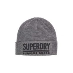 Czapki Superdry SURPLUS GOODS LOGO BEANIE. Szare czapki męskie Superdry, bez wzorów. Za 197,73 zł.