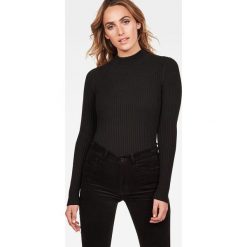 G-Star Raw - Sweter. Czarne swetry damskie marki G-Star RAW, s, bez wzorów, z elastanu, retro, z krótkim rękawem, krótkie, bez kaptura. Za 369,90 zł.