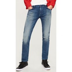 Spodnie męskie: Jeansy slim fit knit denim - Niebieski