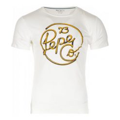 Pepe Jeans T-Shirt Męski Meidinger, Xl, Biały. Białe koszulki męskie marki Pepe Jeans, xl, bez wzorów, z bawełny, bez kołnierzyka. W wyprzedaży za 100,00 zł.