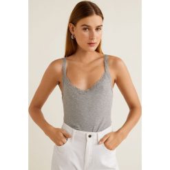 Mango - Top. Szare bluzki damskie marki Mango, s, z elastanu. Za 35,90 zł.